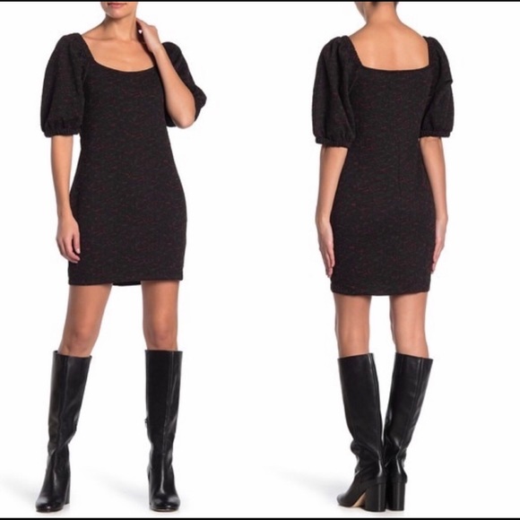 Free People Sunset Mini Dress Black